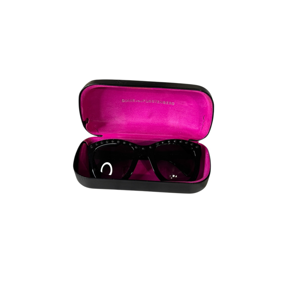 Women's Diane Von Furstenberg Haley Black Sunglasses